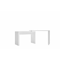 Manhattan Comfort 33AMC6 Calabria Nested Desk  with swivel feature in White